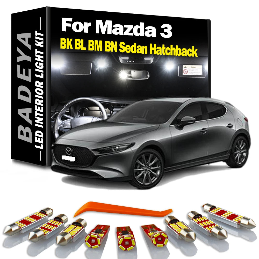 LED Interior Light Kit for Mazda 2004-2018 - Canbus Error-Free Interior Bulbs