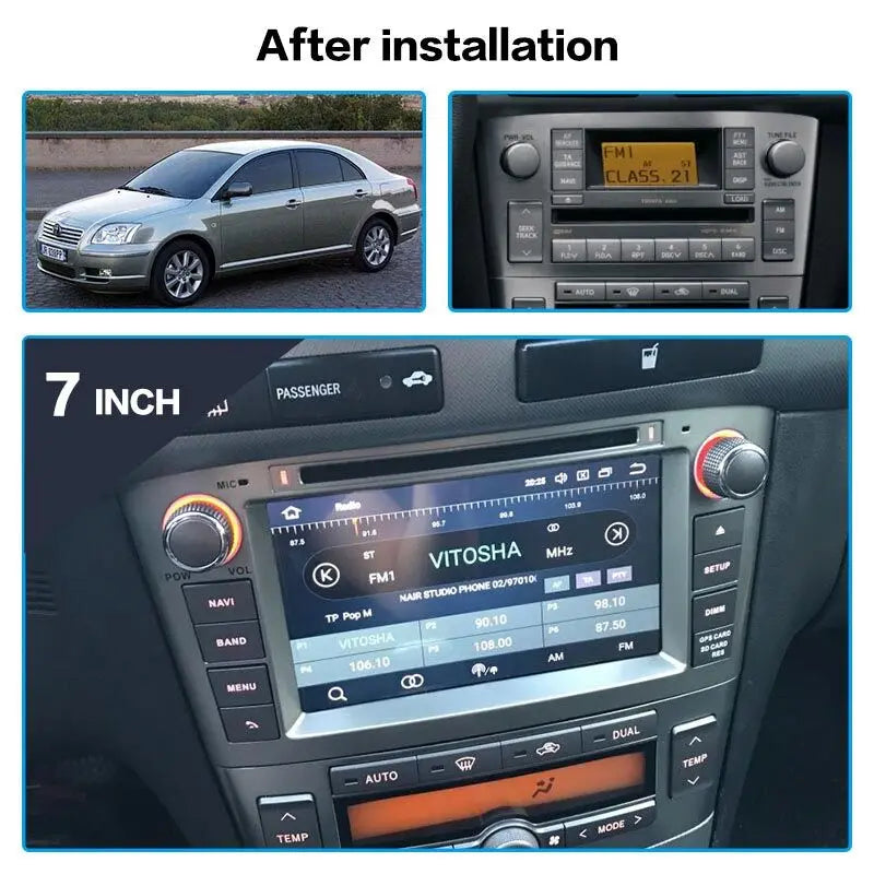 IPS Android 13 Carplay Car DVD Player For Toyota Avensis 2002-2008 T250 GPS Navigation mul
