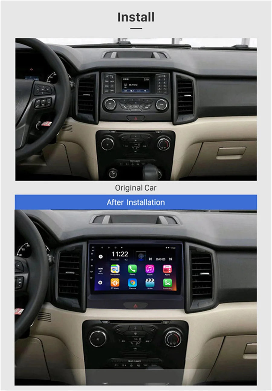 For Ford Ranger 2016-2019 Stereo Radio 9'' Android 10 Head Unit GPS FM Player