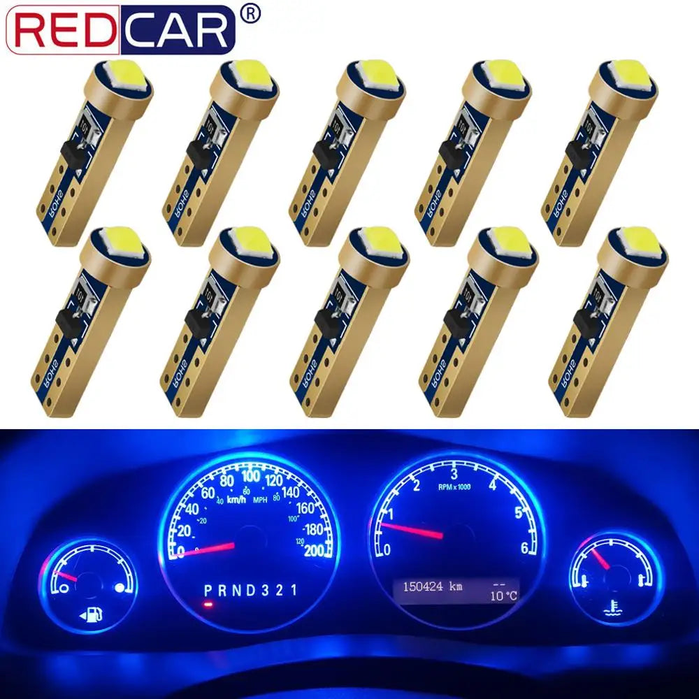 10-Piece LED Interior Light Kit for W3W W1 T5 - Canbus Error-Free Interior Bulbs