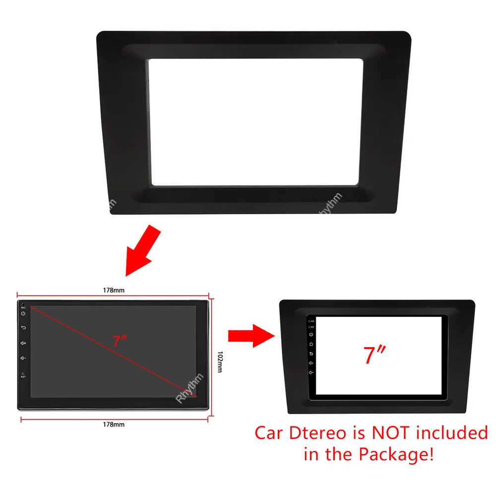 Rhythm Car Fascia for 10 Inch To 7 Inch Universal Main Frame Panel Mount Installation One  | AUTOKITSHOP