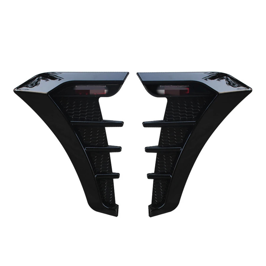 Universal Car Fender Side Intake Air Wing Grille Vent Cover Trim Gloss Black 2PIECES