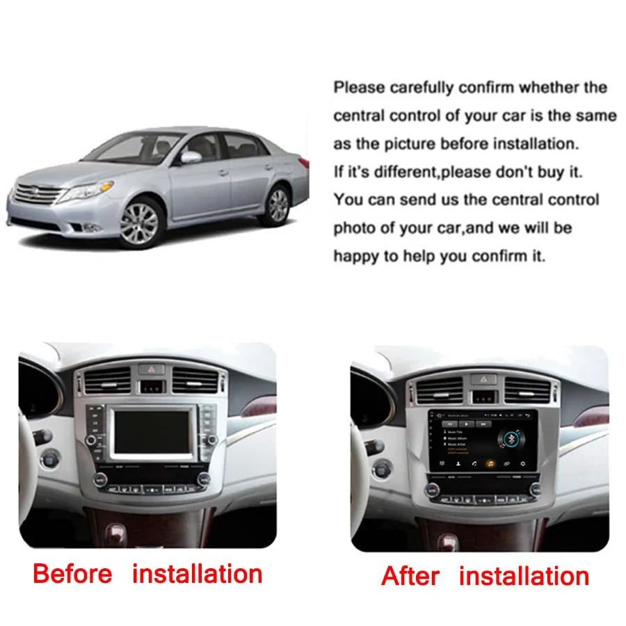 9'' Android 10.0 2G+32G Car Radio Stereo GPS Wifi FM For Toyota Avalon 2011-2012