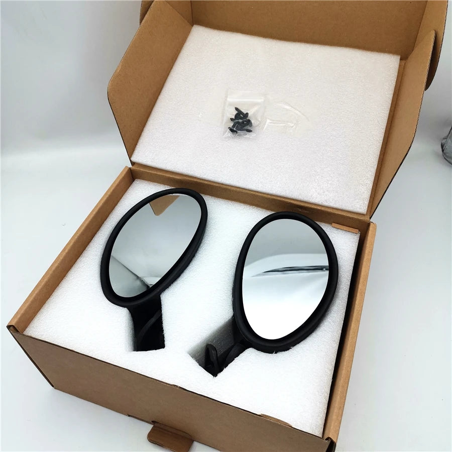 Universal Classic Car Door Side Mirror Hot Rod Vintage Black L+R Replacement