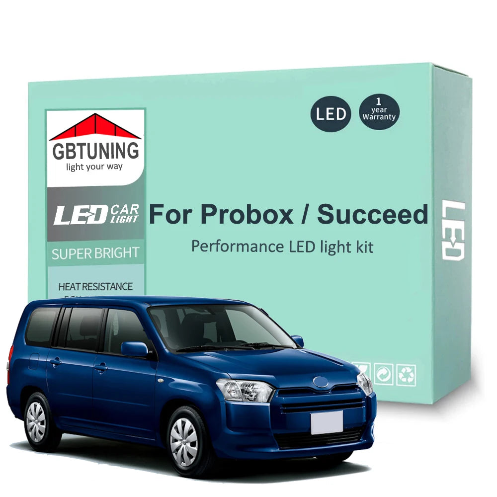LED Interior Light Kit for Toyota Probox Succeed 2002-2015 - Canbus Dome Map Door Trunk Bulbs | AUTOKITSHOP