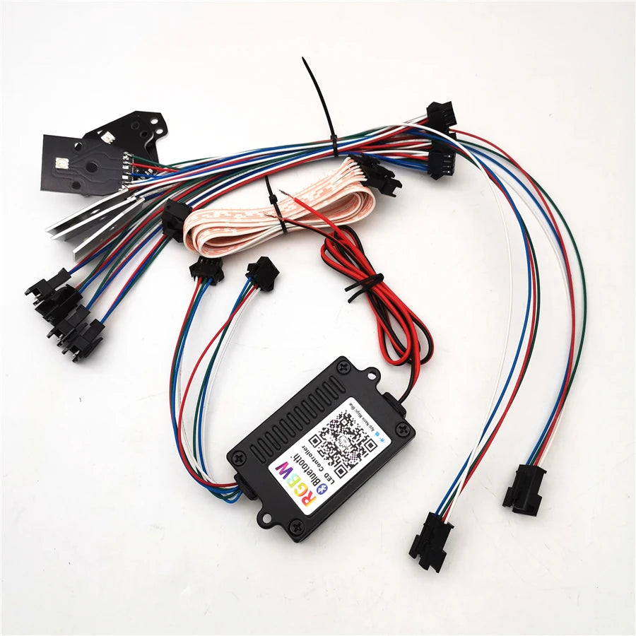 For 15-19 Dodge Charger RGBW LED Halo DRL Board Headlight Bluetooth Control 12V