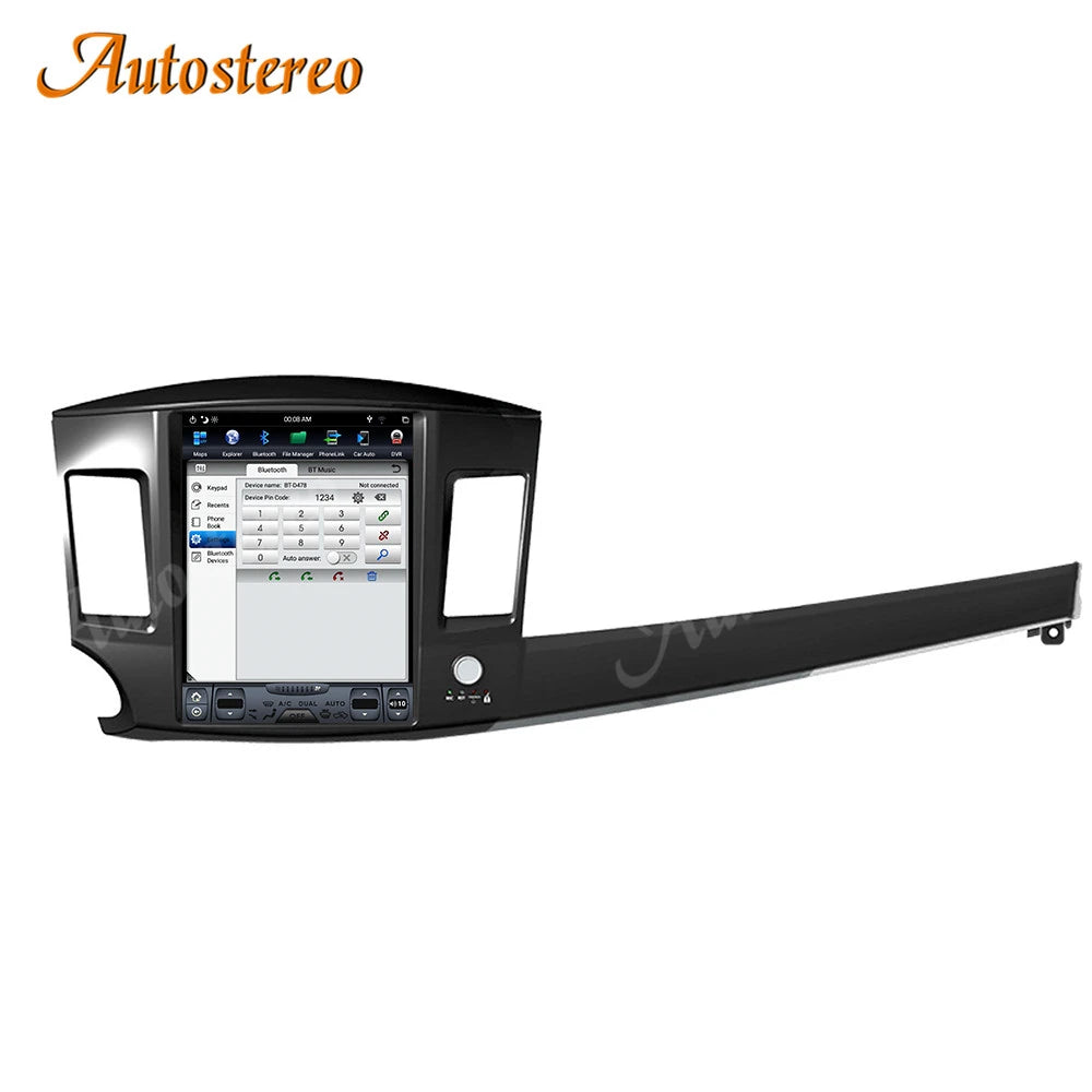 Android 13 Car GPS Navigation For Mitsubishi Lancer 2007-2017 Tesla Style Car Head Unit Mu