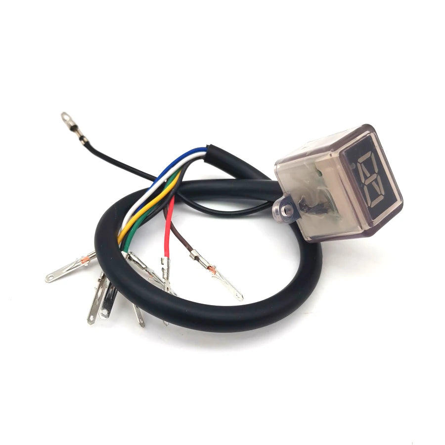 Universal Motorcycle Gear Indicator 6 Speed N-6 Digital Red LED Display Shift Lever Sensor