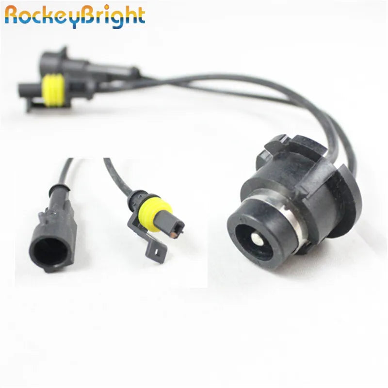 Rockeybright 2pcs Wire HID Ballast Kit Xenon D2S D2R D2C to AMP Harness Adapter Light Xeno