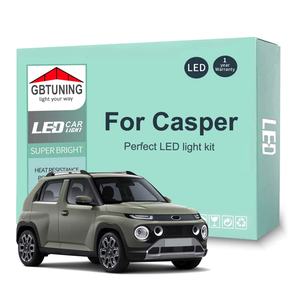 10-Piece LED Interior Light Kit for Hyundai Casper - Canbus Error-Free Bulbs | AUTOKITSHOP