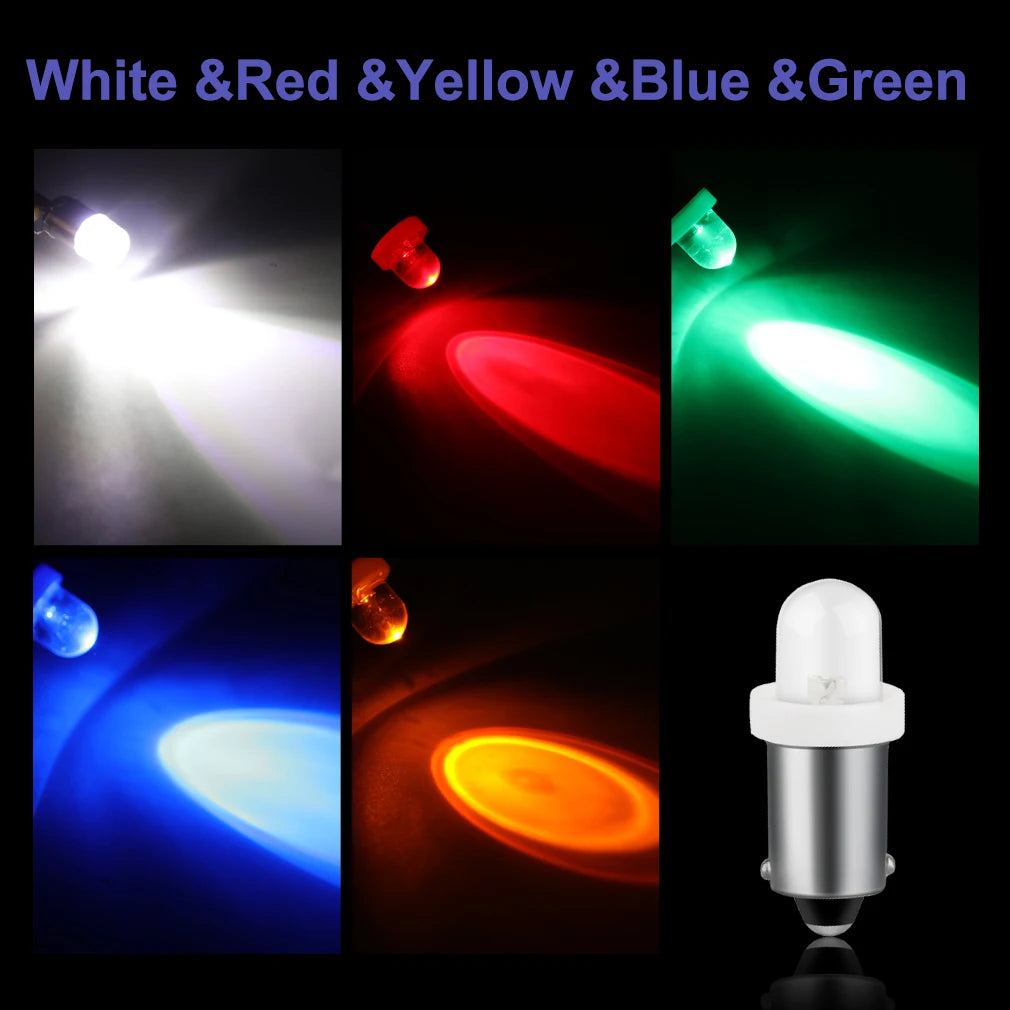10-Piece LED Interior Light Kit for BA9S T4W H6W - Canbus Error-Free Interior Bulbs