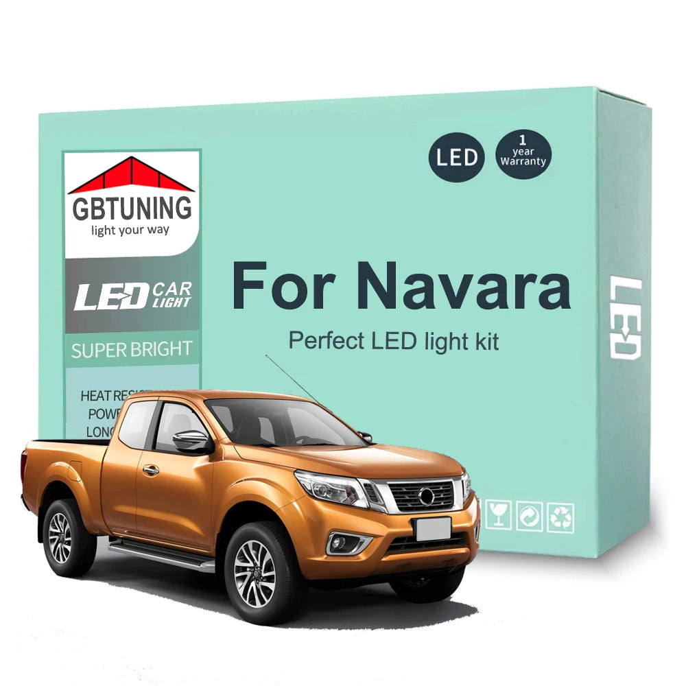 LED Interior Light Kit for Nissan Navara D22 D40 D23 1997-2016 - Canbus Dome Map Door Trunk Bulbs | AUTOKITSHOP