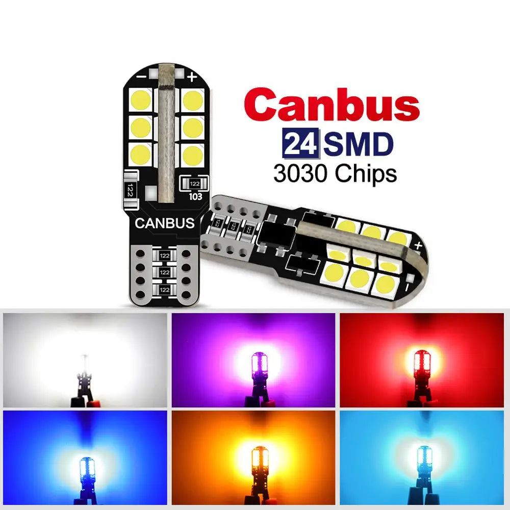 2-Piece LED Interior Light Kit for WY5W W5W T10 - Canbus Error-Free Interior Bulbs