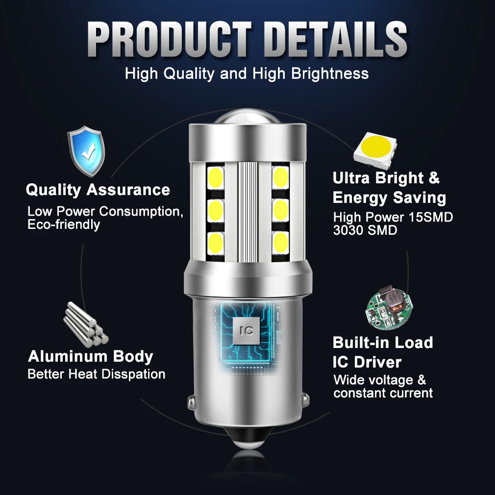 1156 BA15S P21W BAU15S PY21W 1157 BAY15D P21/5W Led Bulb T20 7440 W21W WY21W 7443 W21/5W T