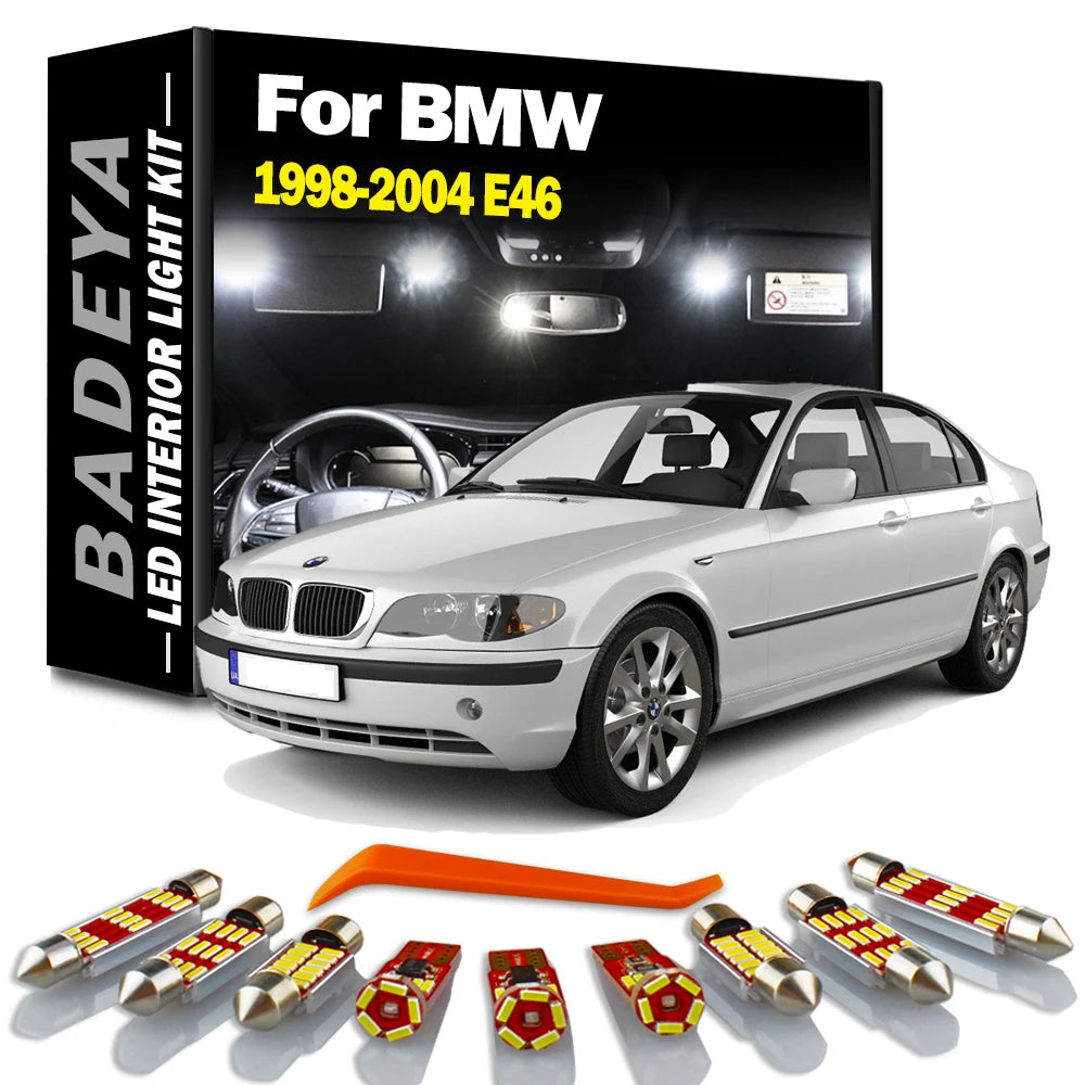 20-Piece LED Interior Light Kit for BMW E46 1998-2000 - Canbus Error-Free Interior Bulbs