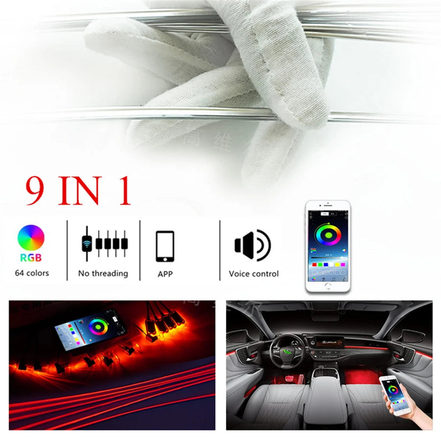 64Colors - Ambient Light - App Control - Car Interior Lighting