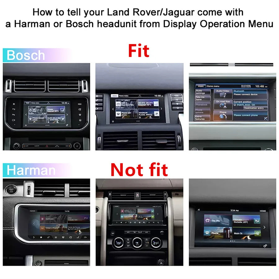 Upgrade Decoder Box muItimedia interface Carplay for Original Screen JAGUAR/Land Rover wit