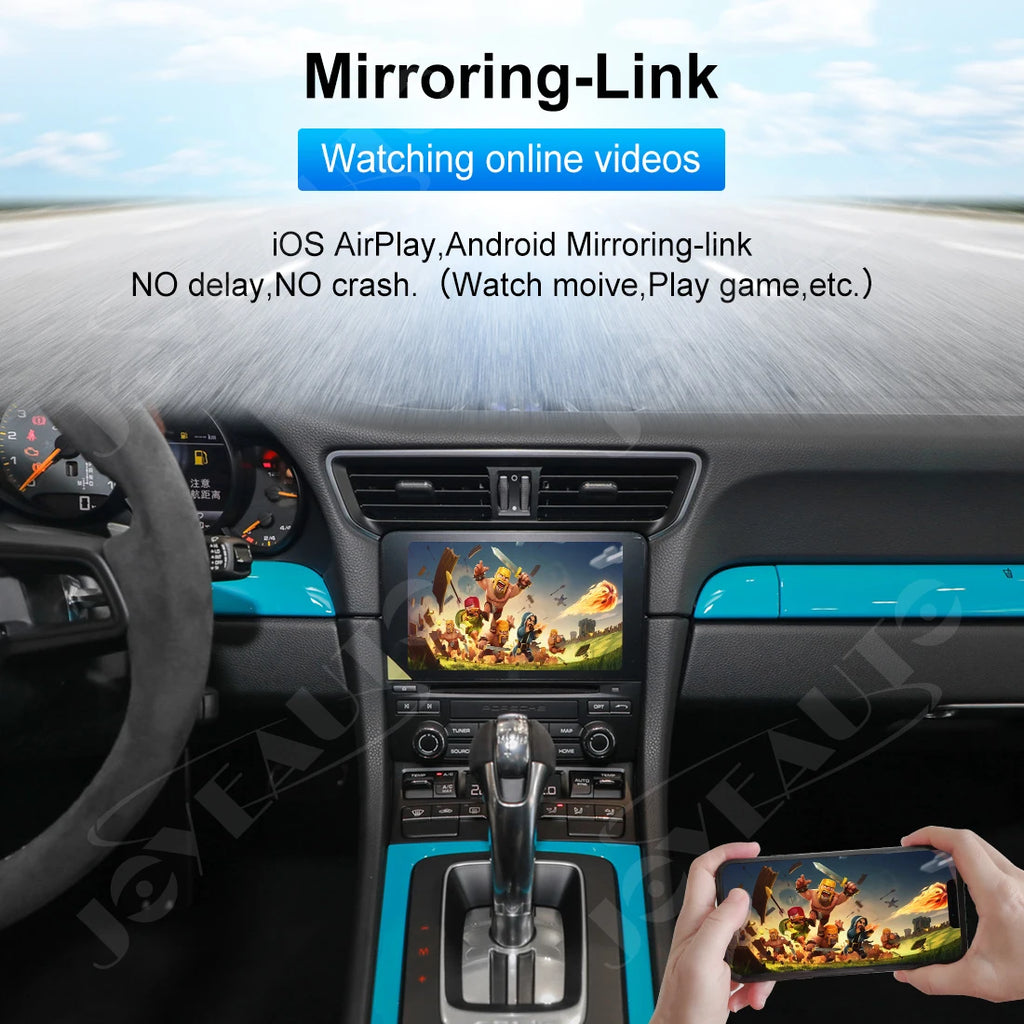 Wireless Apple CarPlay Adapter for Porsche Cayman Macan Boxster 911 PCM4.0 2017-2018 - Android Auto Mirror-Link