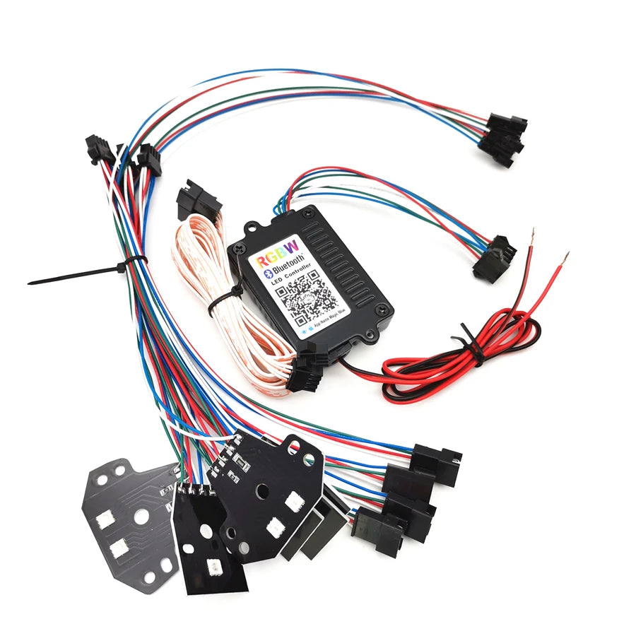 For 15-19 Dodge Charger RGBW LED Halo DRL Board Headlight Bluetooth Control 12V