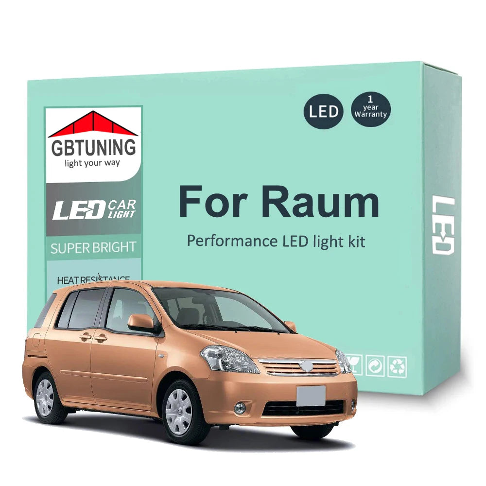 11-Piece LED Interior Light Kit for Toyota Raum MPV 2003-2017 - Canbus Dome Map Door Trunk Bulbs | AUTOKITSHOP