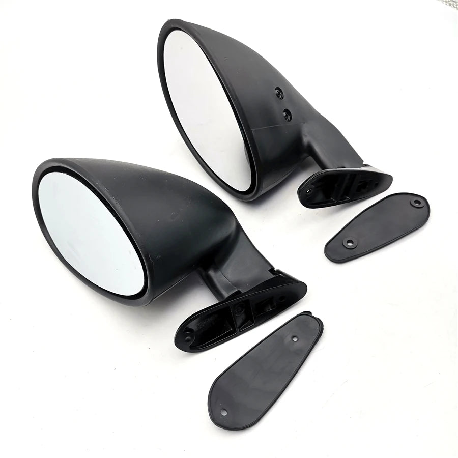 Universal Classic Car Door Side Mirror Hot Rod Vintage Black L+R Replacement