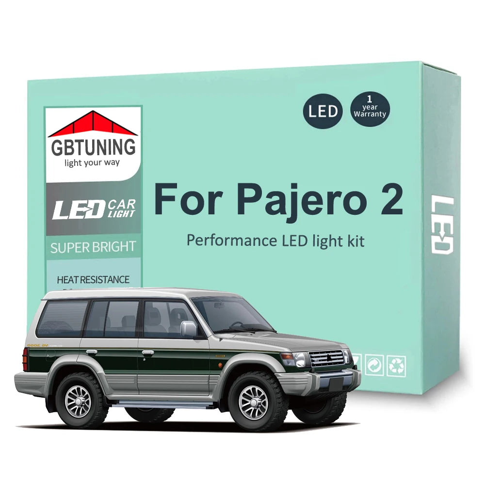 13-Piece LED Interior Light Kit for Mitsubishi Pajero 2 V31 V32 V33 1990-1995 - Canbus Dome Map Door Trunk Bulbs | AU...