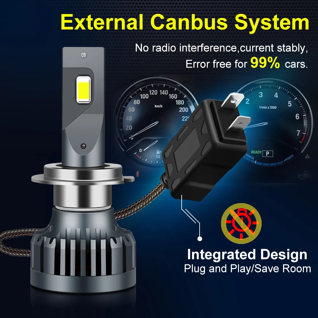 120W 22000LM H7 LED Light Car H1 H3 H4 LED Headlight Canbus H8 H11 9005 HB3 9006 HB4 High