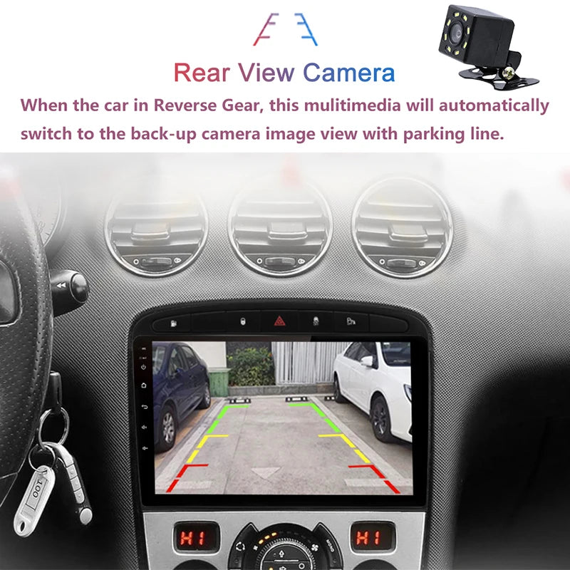 4G+64G Android 10 Car Radio GPS RDS DSP multimedia player for Peugeot 408 for Peugeot 308