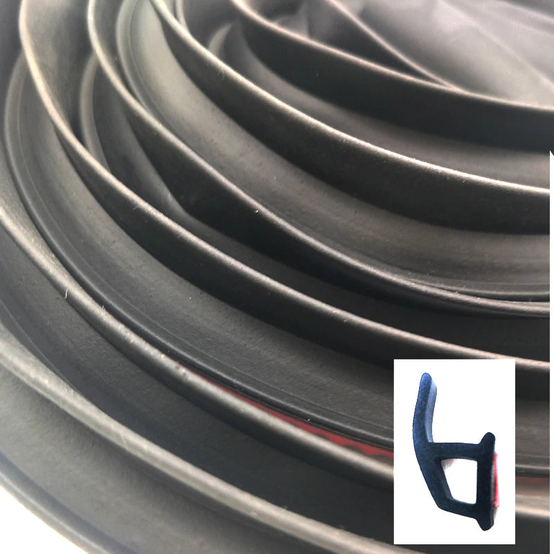 Car Window Door Rubber Seal Weather Strip 4M P-shape Hollow Weatherstrip