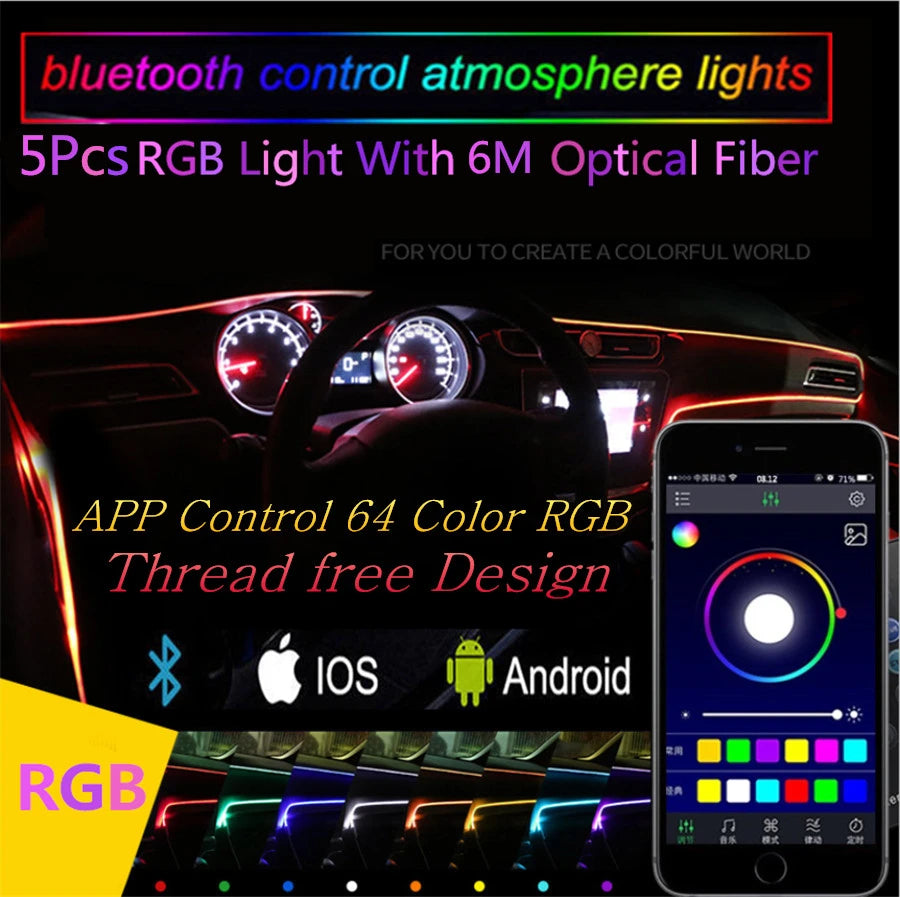 RGB - Ambient Light - App Control - Car Interior Lighting