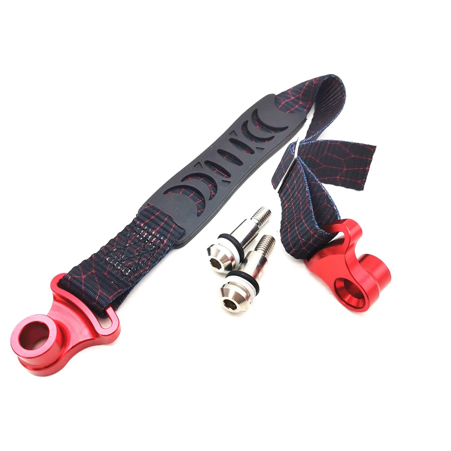 Red＋Black Adjustable Dirt Bike Motorcycle Rear Seat Rescue Pull Strap Sling Belt
