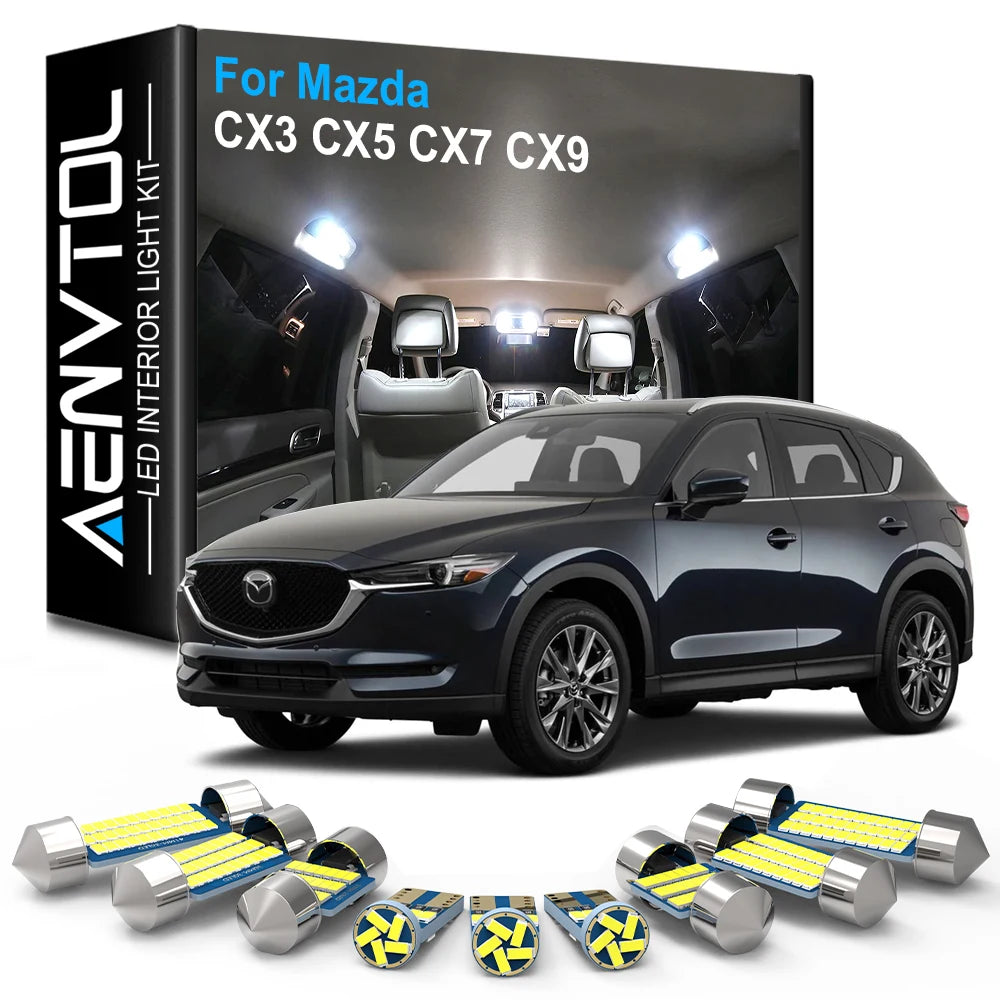 LED Interior Light Kit for Mazda CX3 CX5 CX7 CX9 CX 3 5 7 9 - Canbus Error-Free Bulbs | AUTOKITSHOP