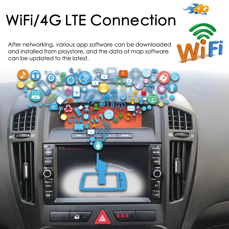 Android 14 Car Radio Multimedia Video Player For Kia Ceed 2007 2008 2009 Venga GPS Navigat