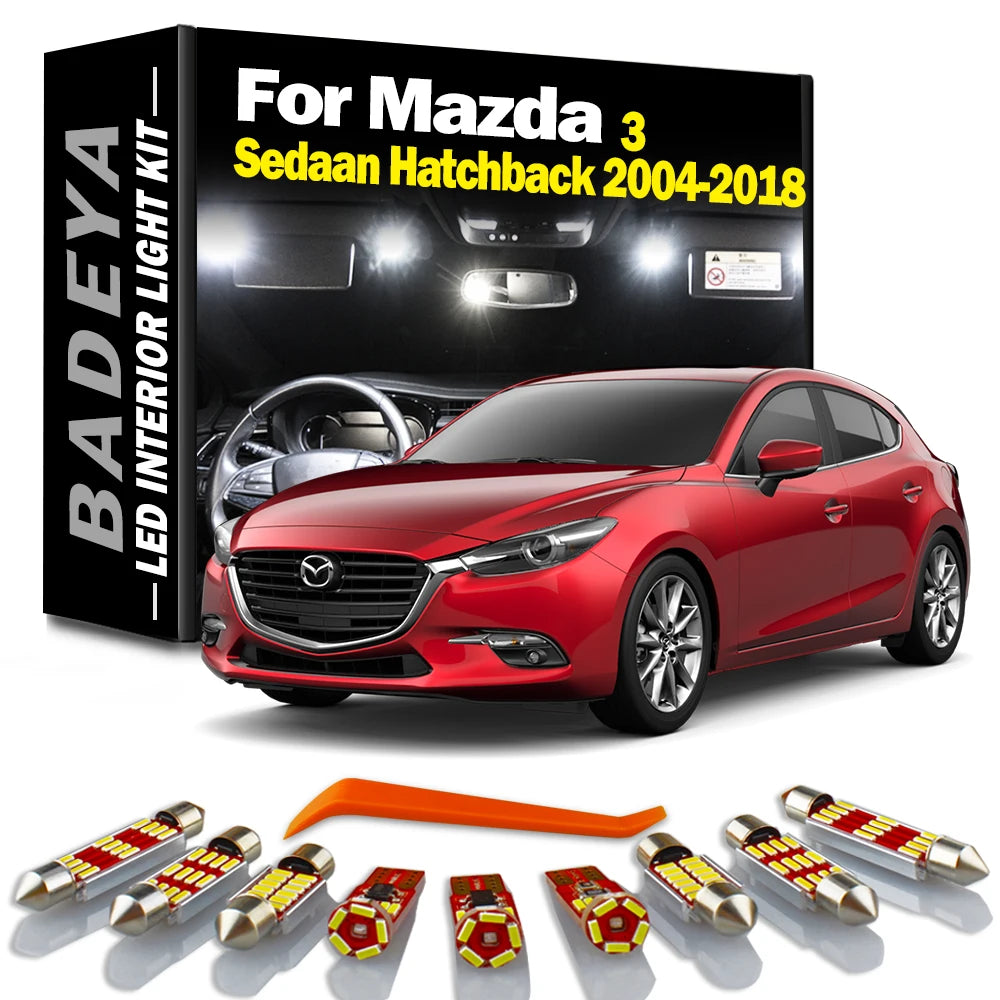 LED Interior Light Kit for Mazda 2004-2016 - Canbus Error-Free Interior Bulbs
