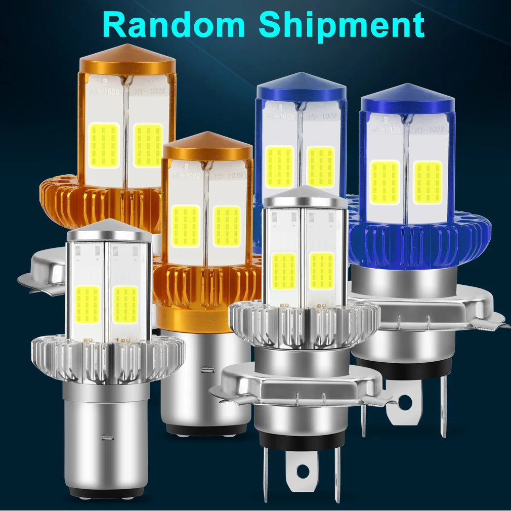 Motorcycle Headlight LED BA20D H6 H4 Bulbs Hi Lo beam Moto LED Motorbike Headlight Lamp 60