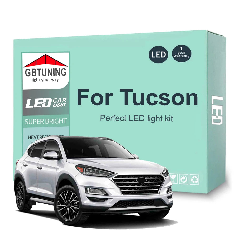 LED Interior Light Kit for Hyundai Tucson 2004-2018 - Canbus Dome Map Door Trunk Bulbs | AUTOKITSHOP