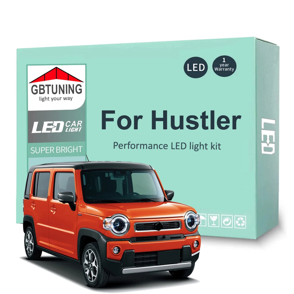 6-Piece LED Interior Light Kit for Suzuki Hustler - Canbus Error-Free Bulbs | AUTOKITSHOP