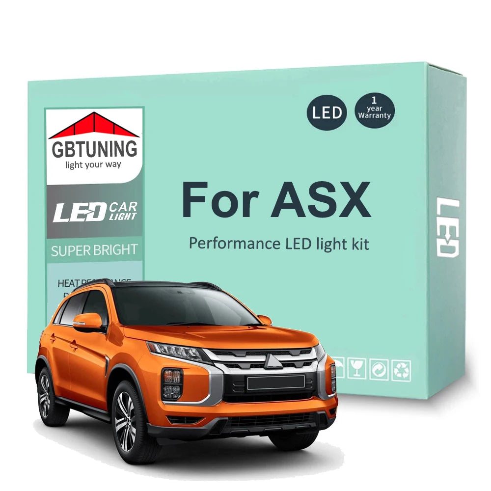 11-Piece LED Interior Light Kit for Mitsubishi ASX 2010-2017 - Canbus Dome Map Door Trunk Bulbs | AUTOKITSHOP