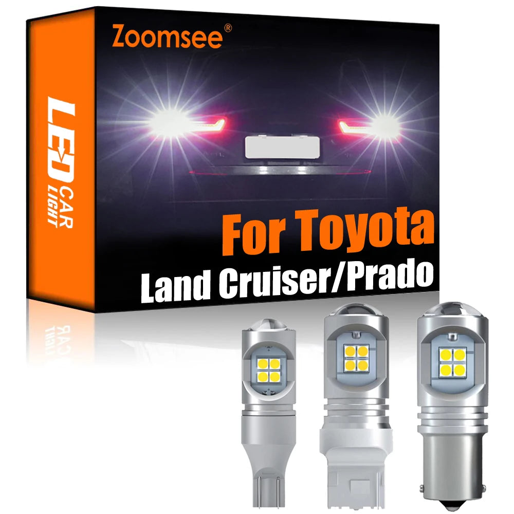 2-Piece LED Interior Light Kit for Toyota Land Cruiser 70 80 100 200 Prado 90 120 150 FJ Canbus Exterior Backup Rear ...