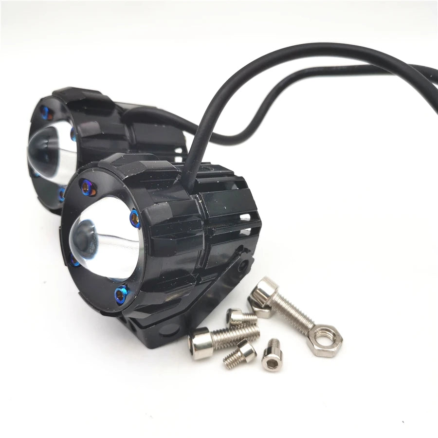 Motorcycle Scooter LED Headlight Spot Fog Lights Driving Lamps 2PIECES 30W