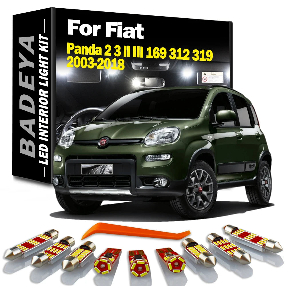 LED Interior Light Kit for Fiat 2003-2018 - Canbus Error-Free Interior Bulbs