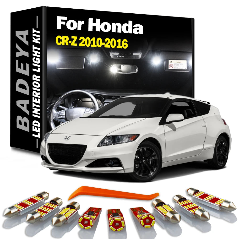 BADEYA 14Pcs Reading Bulbs For Honda CR-Z CRZ 2010 2011 2012 2013 2014 2015 2016 LED Inter