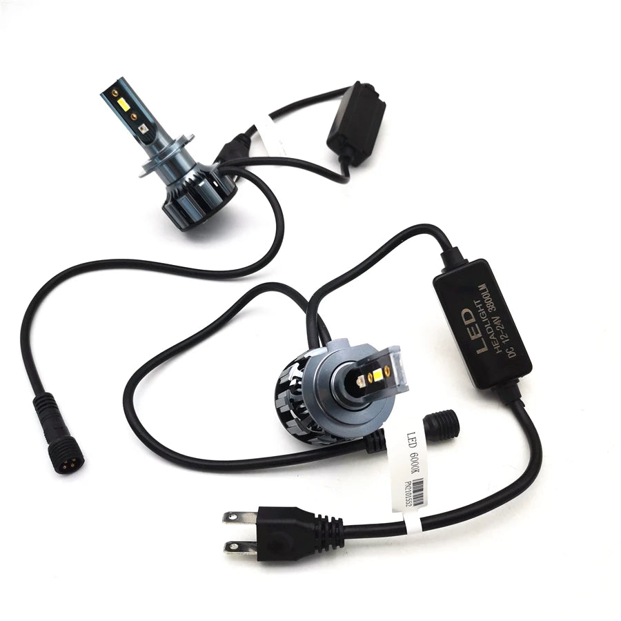Pair H7 LED RGB 72W 4000LMx2 Car Auto Headlight Driving Fog Bulbs APP Control