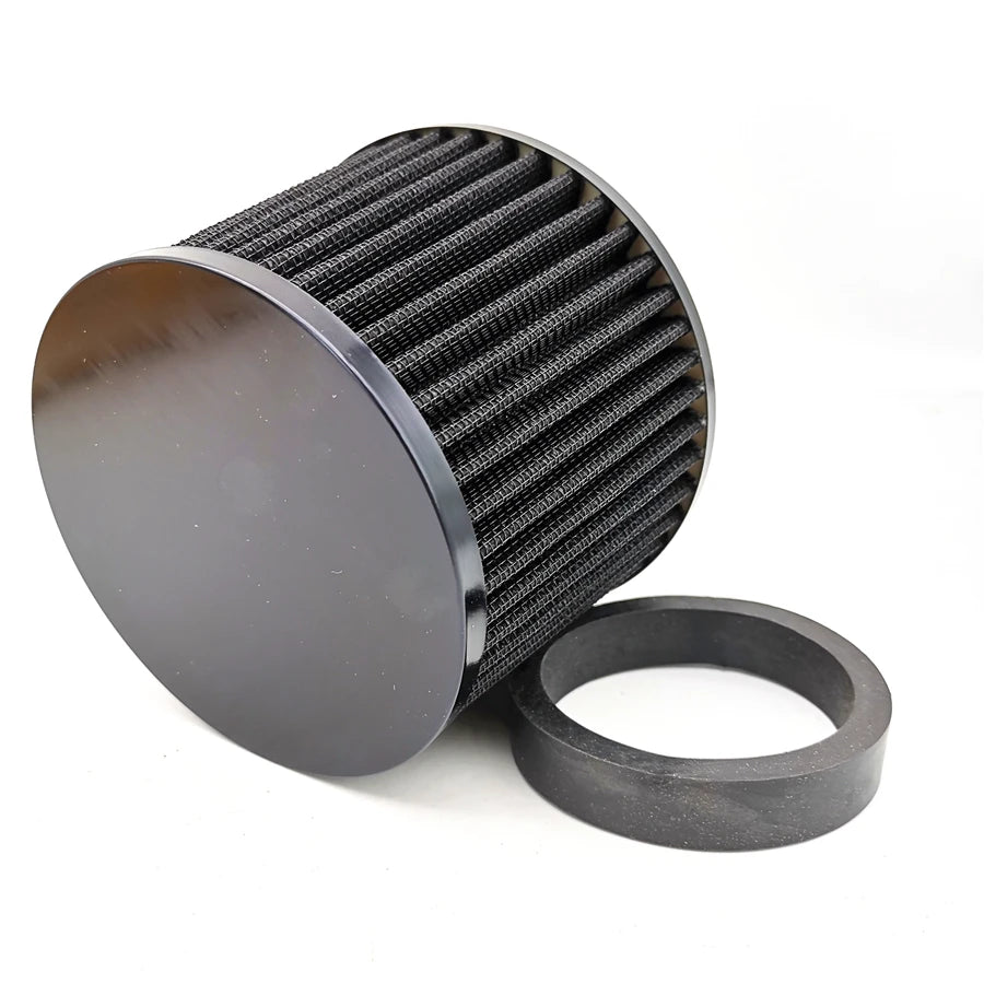 Universal 2.5" 63.5mm Inlet Black Cone Air Filter for Motorcycle ATV Dirt Pit Bike