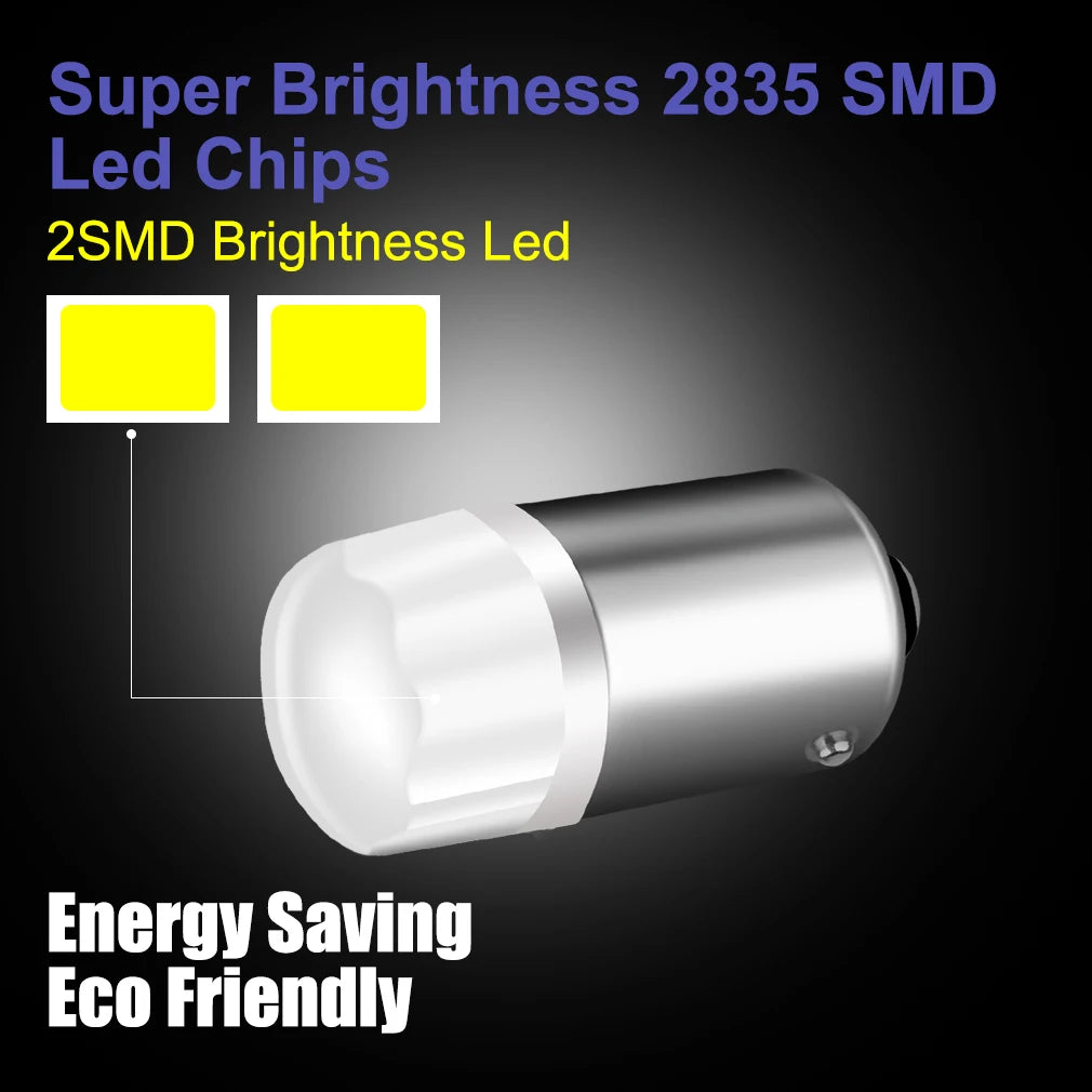 2-Piece LED Interior Light Kit for BA9S T4W T3W - Canbus Error-Free Interior Bulbs
