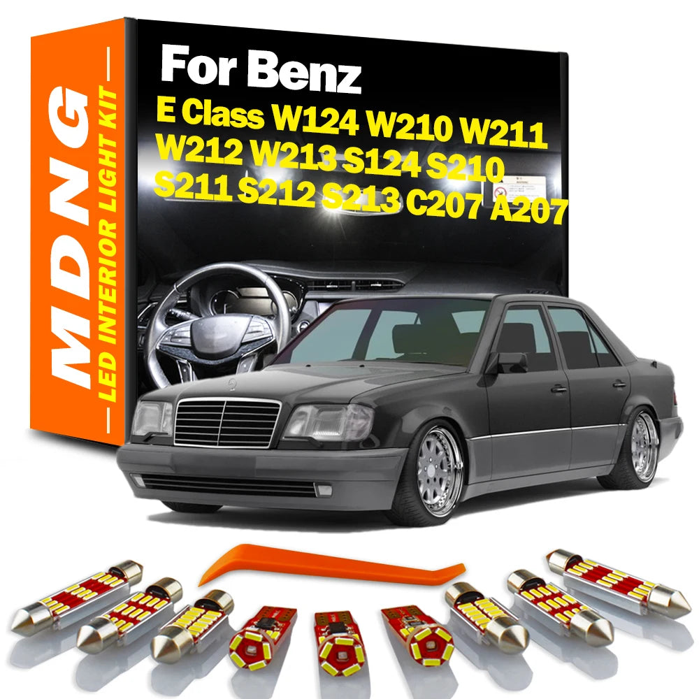 LED Interior Light Kit for Mercedes Benz E Class W124 W210 W211 W212 W213 S124 S210 S211 S212 S213 C207 A207 - Canbus...