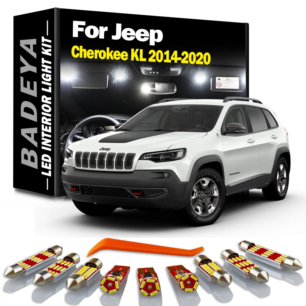 15-Piece LED Interior Light Kit for Jeep - Canbus Error-Free Interior Bulbs
