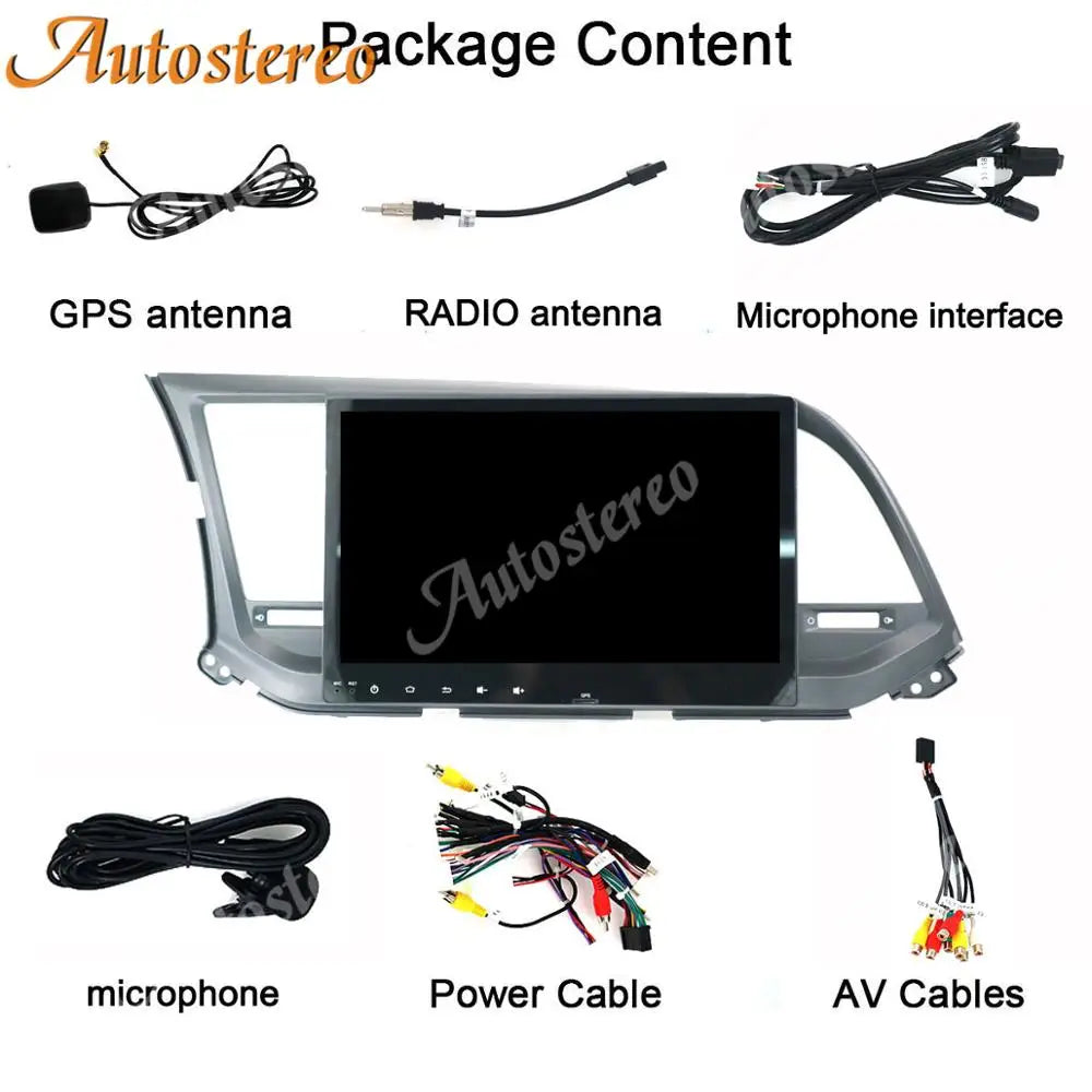 Android 14 Carplay Car Radio GPS Navigation for Hyundai Elantra 2016 2017 2018 2019 Avante