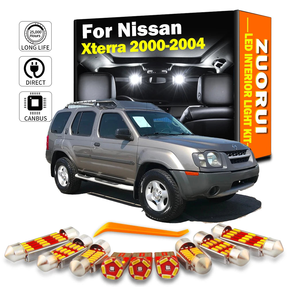 8-Piece LED Interior Light Kit for Nissan Xterra - Canbus Error-Free Bulbs | AUTOKITSHOP