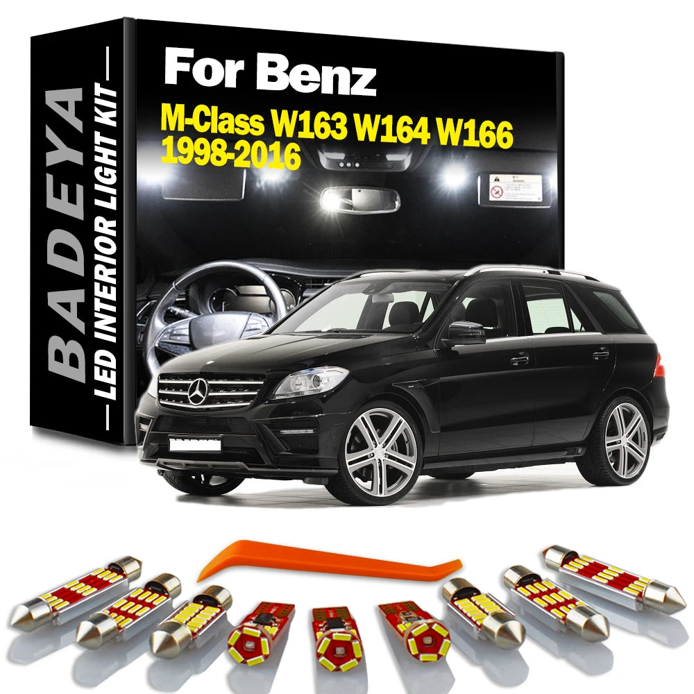 BADEYA Canbus For Mercedes Benz M-Class W163 W164 W166 1998-2015 2016 LED Interior Reading